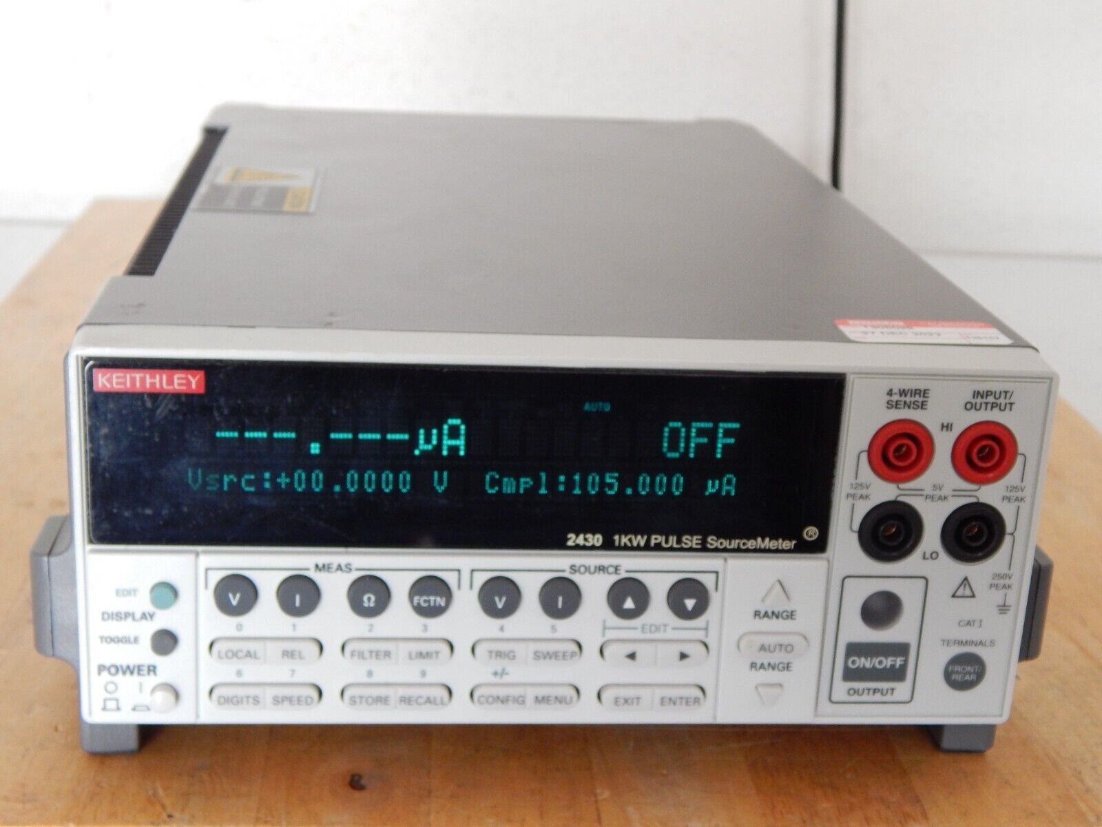 Keithley 2430 1kW Pulse Mode SourceMeter to 100V & 10A, REV C34, OEM NIST Cal Keithley 2430 1kW Pulse Mode SourceMeter to 100V & 10A, REV C34, OEM NIST Cal